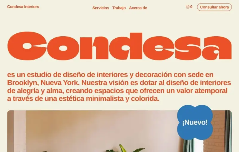 Diseño web para diseño de interiores