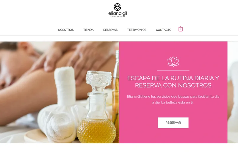 Página web de Eliana Gil · Estética y spa