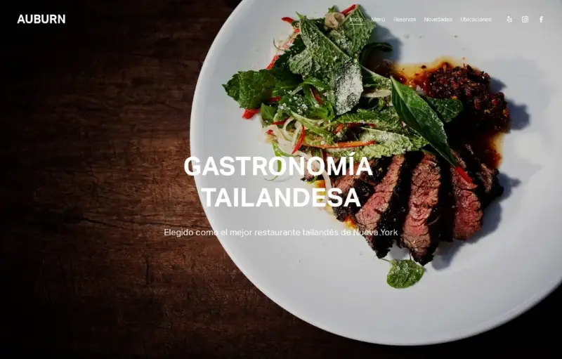 Diseño web para gastronomía